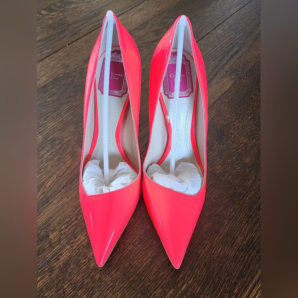 New 100% Auth Christian Dior Women's High Heel Stilleto Leather Shoes - Picture 6 of 11